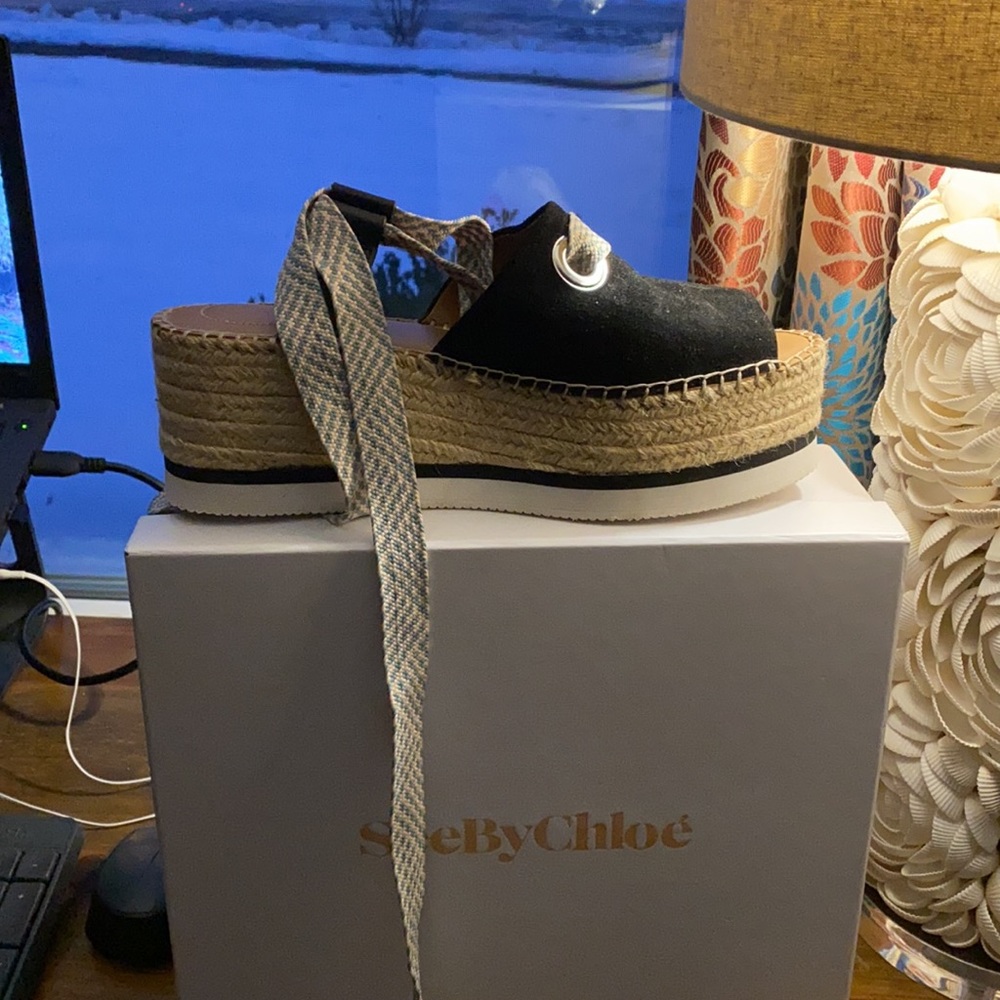 See by Chloe tie espadrilles